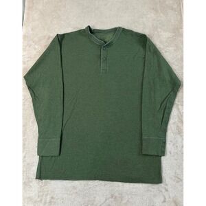 LL.Bean‎ Henley Shirt Men's Size XL Tall Olive Green Long Sleeve EUC